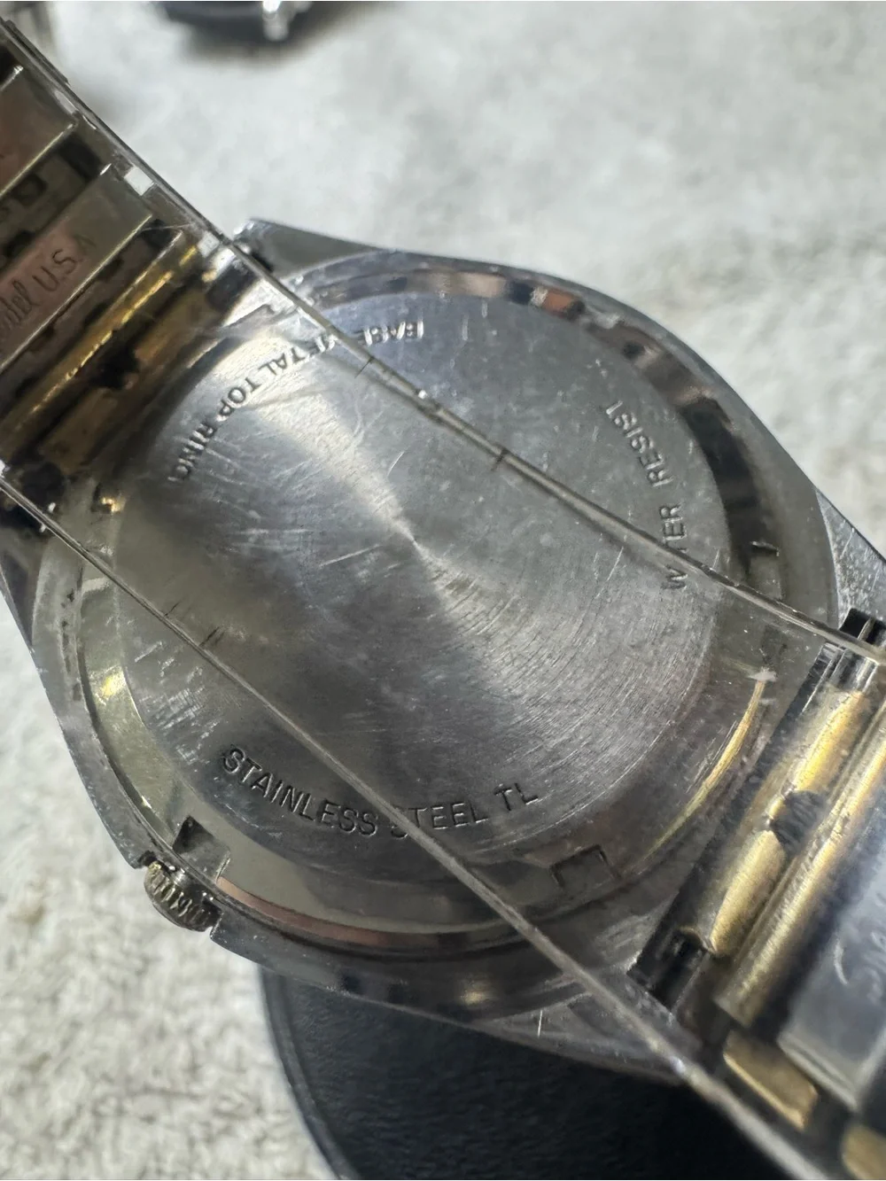 Men's Gold & Silver Tone Quartz Watch - Day/Date
